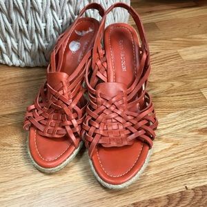 Enzo Angiolini Cork Wedge Huarache Sandal 7.5-8
